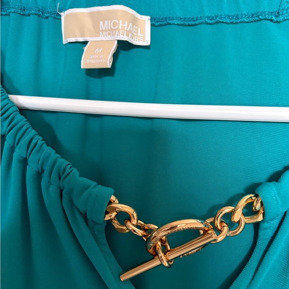 Michael Kors Turquoise Blouse with Gold Detail - Picture 6 of 6